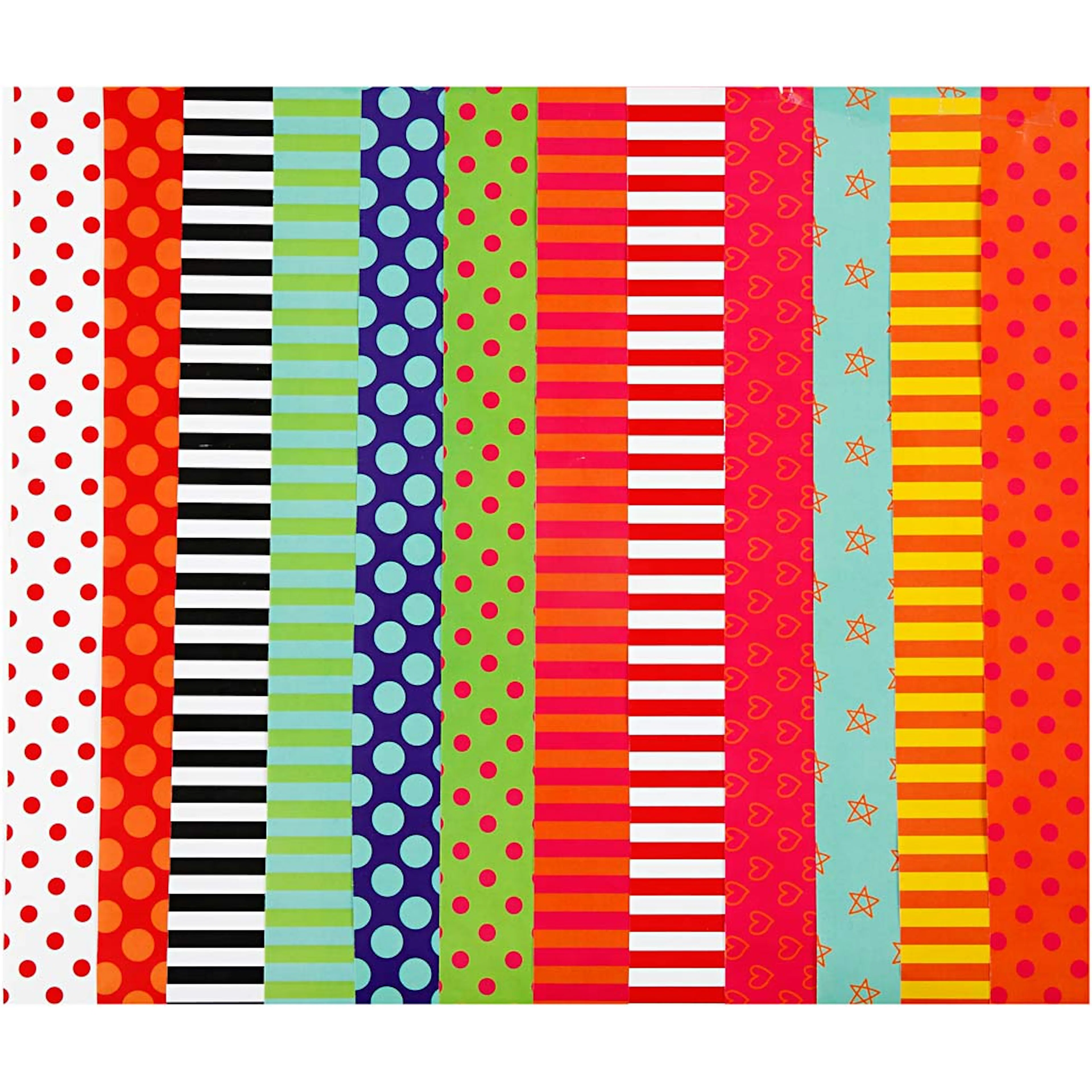 Glanspapir Creativ Company Ass Farger Mønstrede 24x32 cm 50 Ass-Ark/1 Pk
