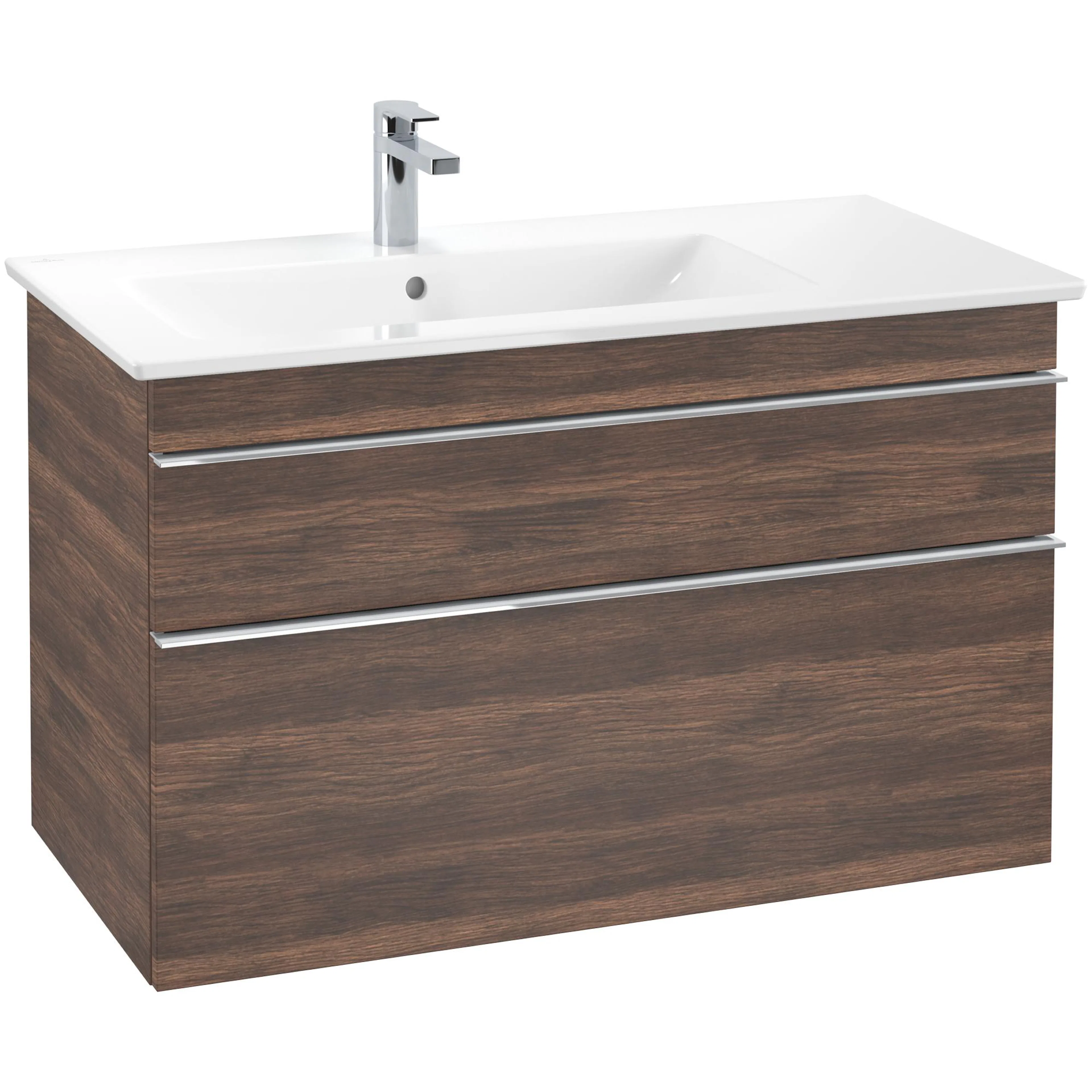 Tvättställsskåp Villeroy & Boch Venticello 95 cm med 2 Lådor för Ocentrerat Skåpstvättställ