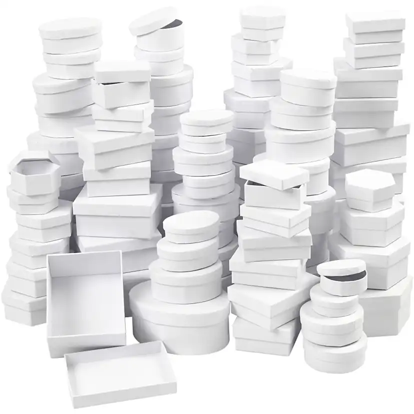 Esker Creativ Company Pappesker Hvit 168 Mix/ 1 Eske