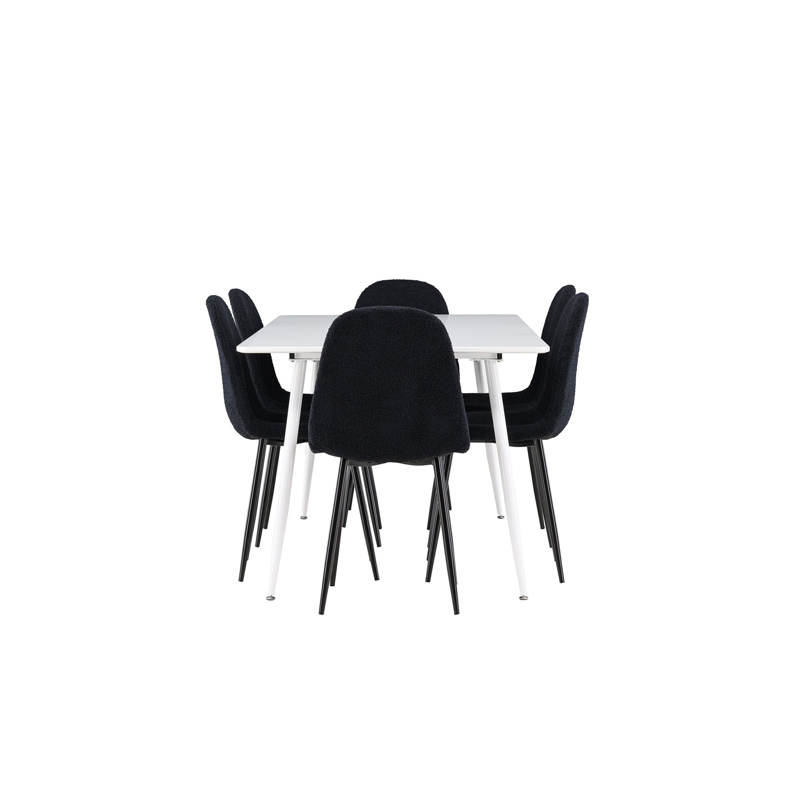 Spisegruppe Venture Home Silar 180 med 6 stk Polar Stoler Teddy