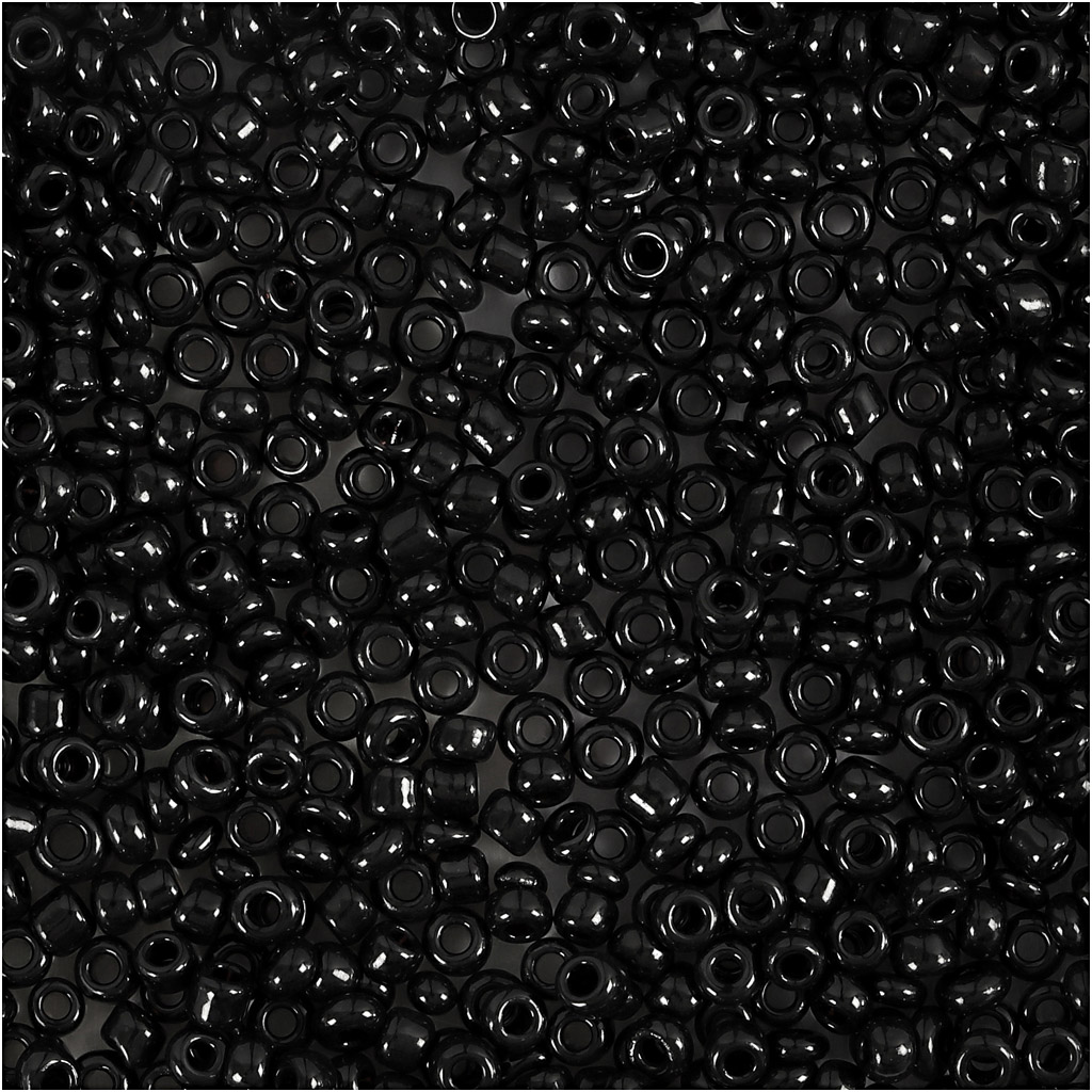 Rocaillesperler Creativ Company Svart D2 mm Str 12/0 Hullstr 0,8 mm 25 g/1 Pk