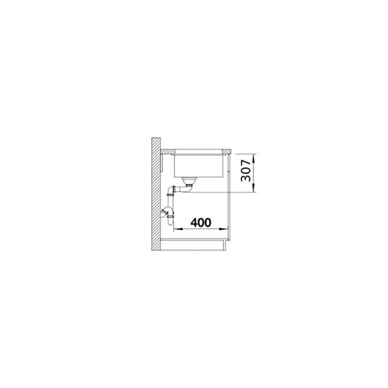 BLANCO SUBLINE 500-U SILGRANIT® INFINO - ANTRACIT Antrasitt, Undermontering