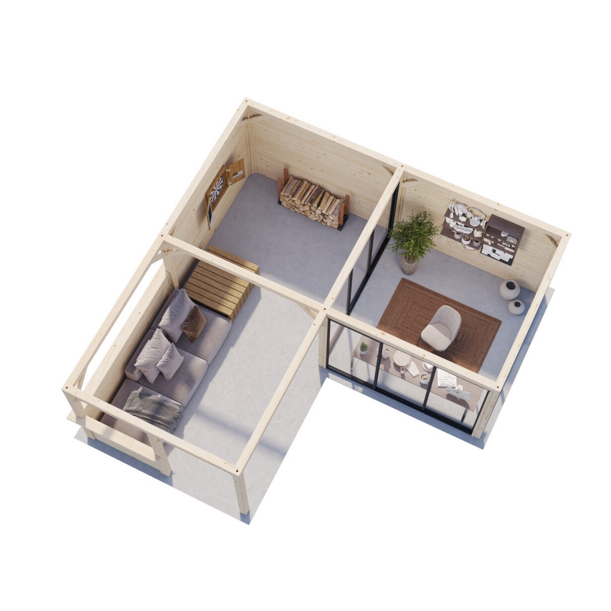 Hagestue Palmako Lenna 24,9 m2 Set 410 Slide