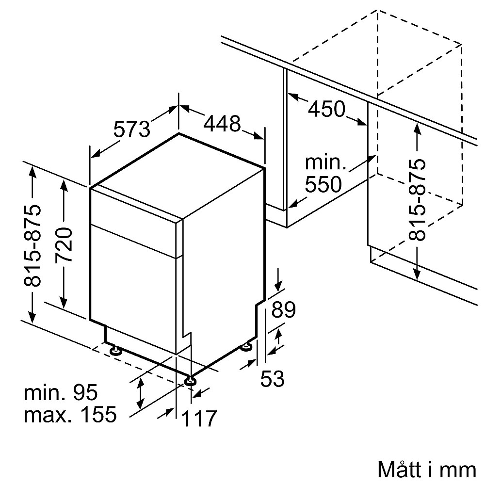 Innebygd Oppvaskmaskin Siemens SR43ES25ME