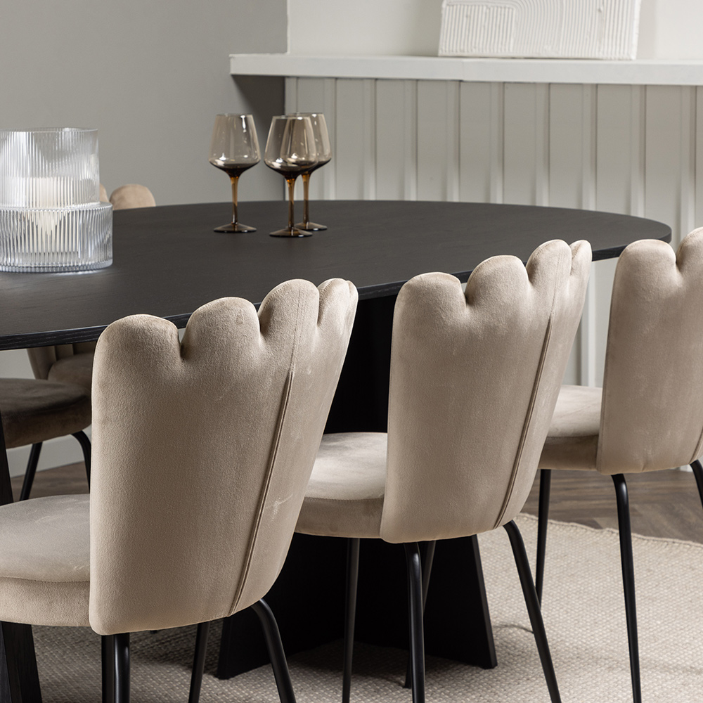 Spisegruppe Venture Home Bootcut Oval med 6 Limhamn Light Stoler
