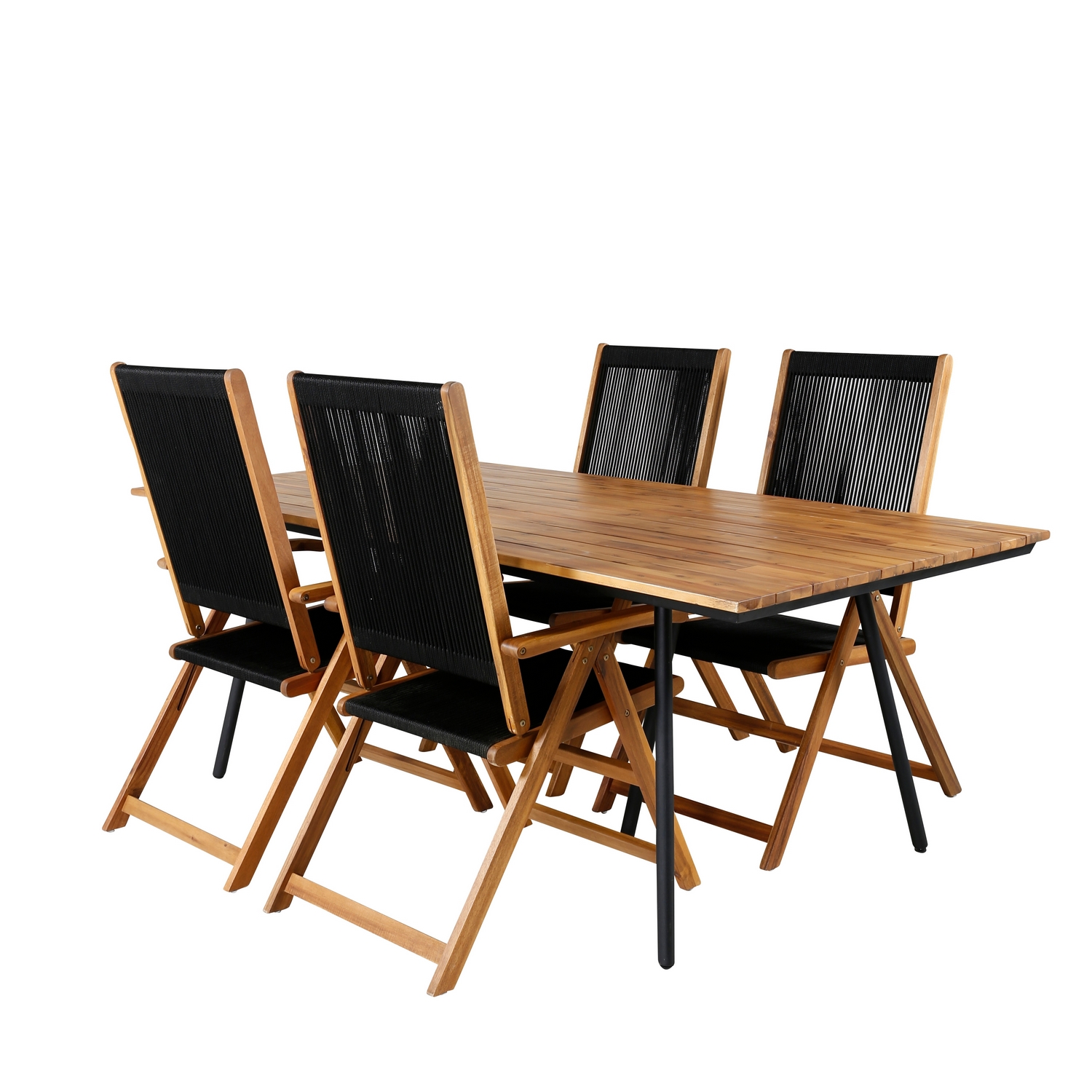 Spisegruppe Venture Home Chane med 4 Jimbo Sammenleggbara Spisestoler