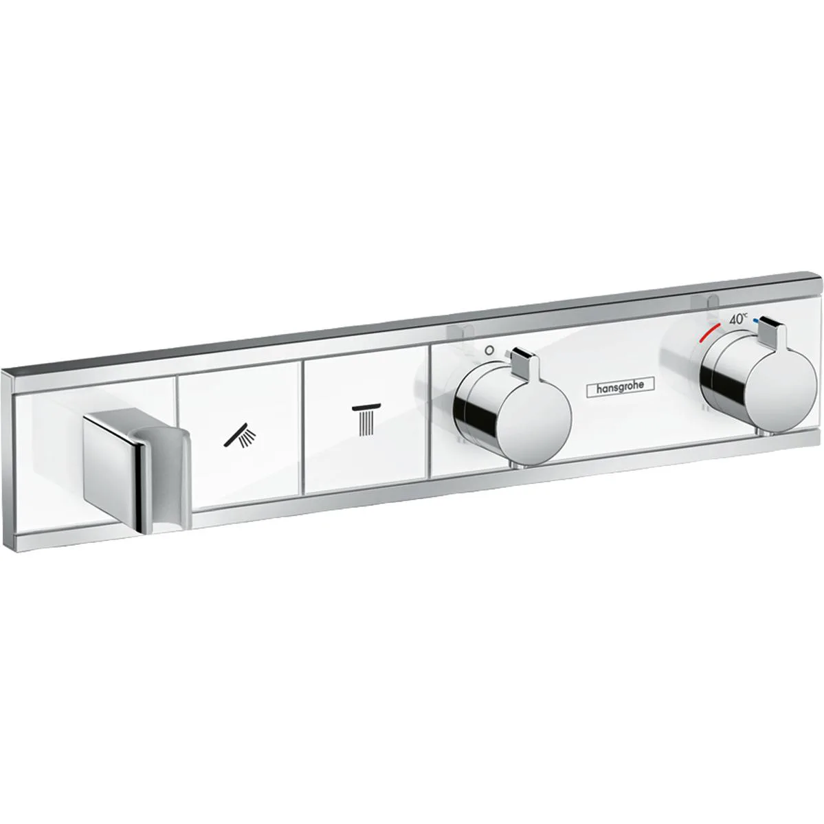 RainSelect Termostat för inbyggnad 2 funktioner Hvit/Krom