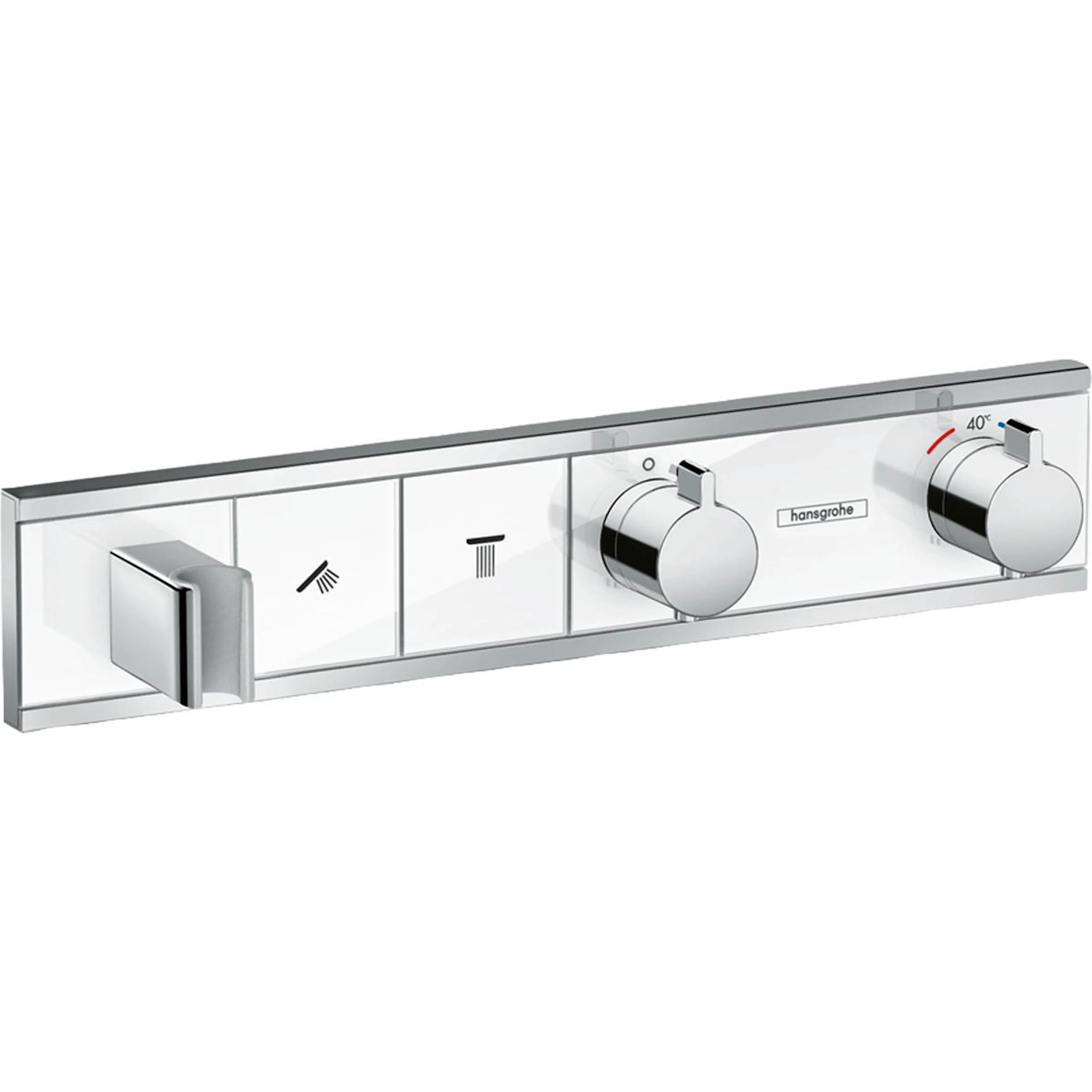 RainSelect Termostat för inbyggnad 2 funktioner Hvit/Krom