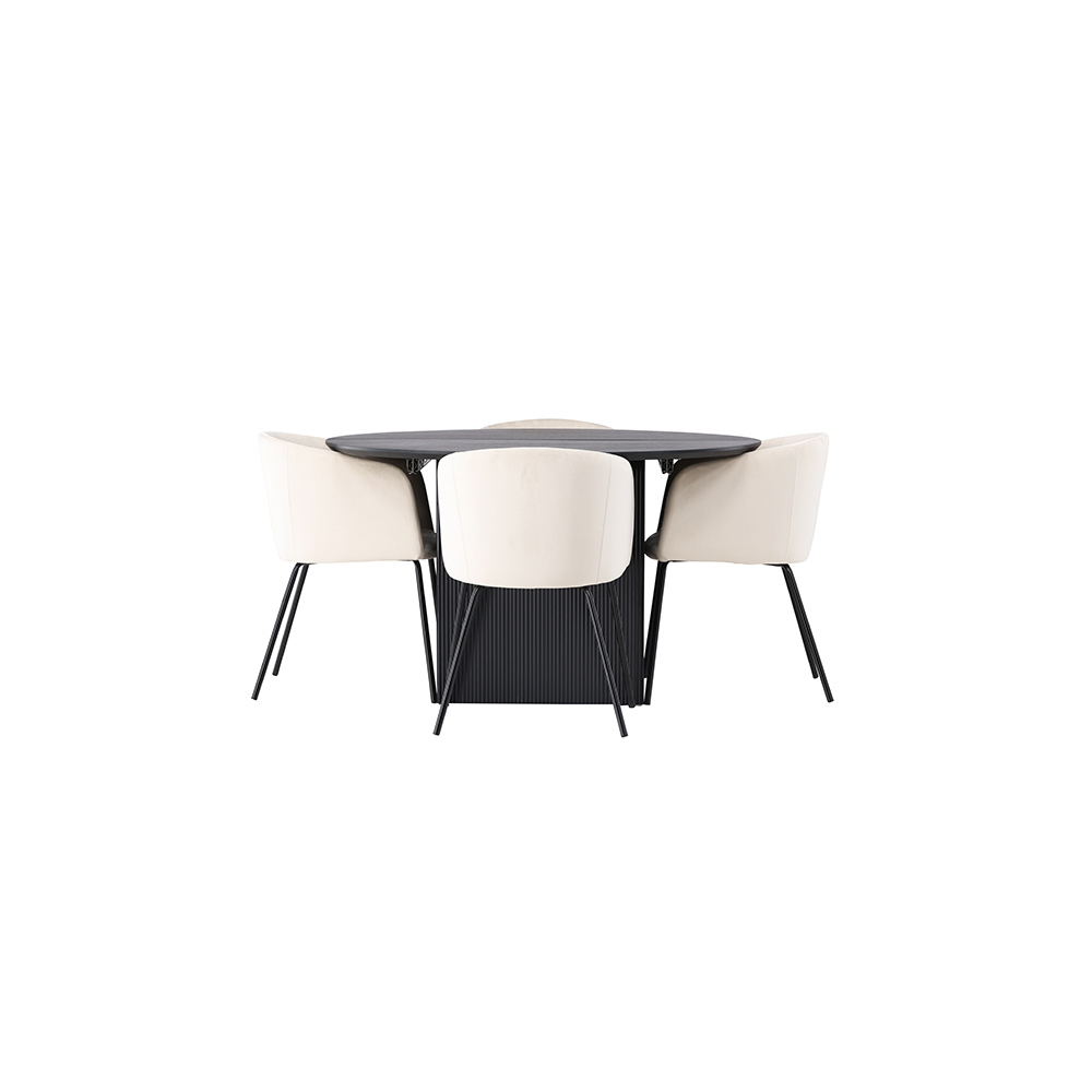 Spisegruppe Venture Home Matilda med 4 Berit Stoler
