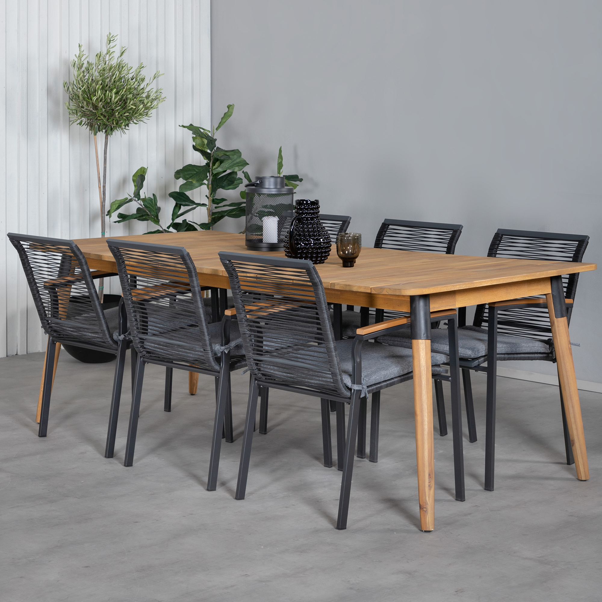 Spisegruppe Venture Home Julle med 6 Darri Spisestoler