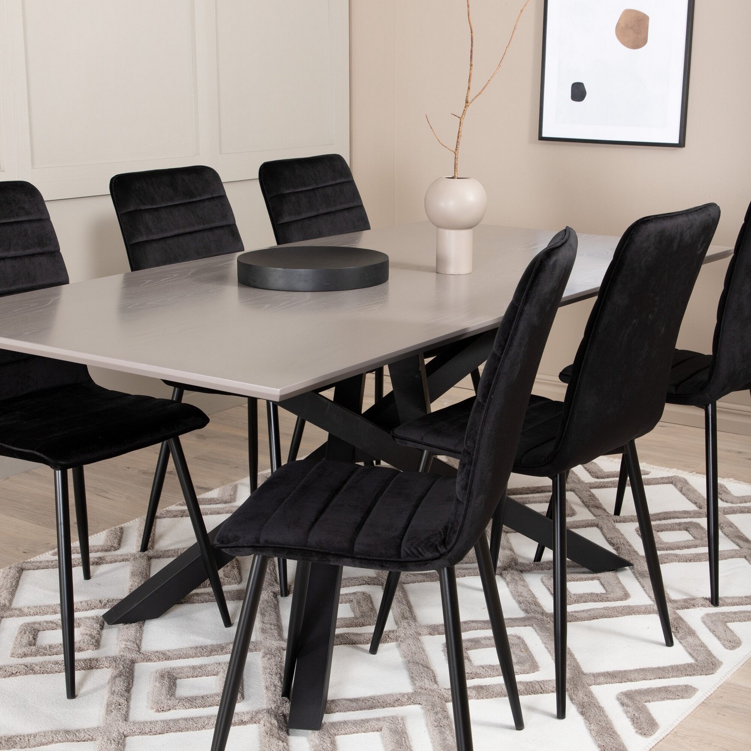 Spisegruppe Venture Home Piata med 6 Walerina Stoler