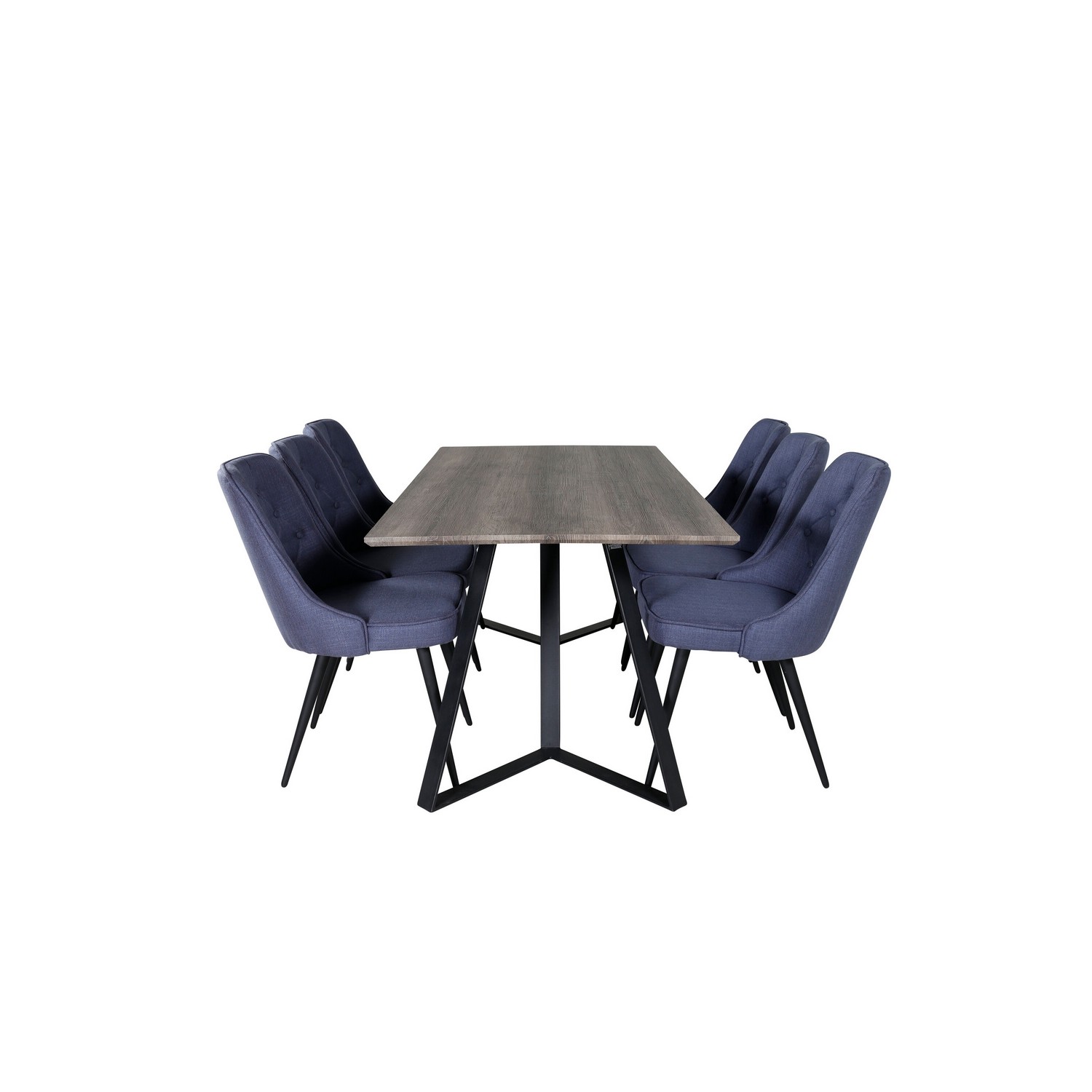 Spisegruppe Venture Home Madde med 6 Vera Stoler Polyester