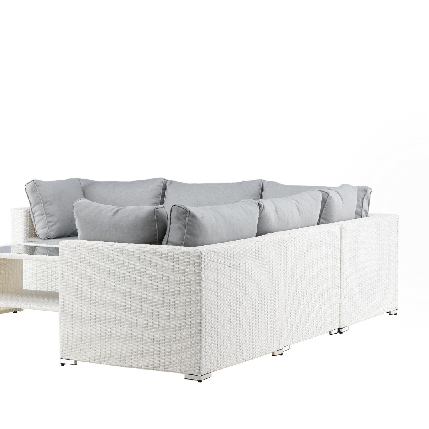 Amazon Modulsoffa 3+2+1 - Vit / grå dyna Hvit