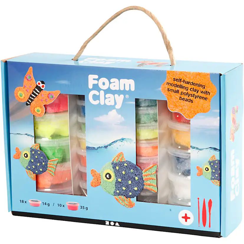 Materiellsett Creativ Company Foam Clay Gaveeske Ass Farger 1 Sett