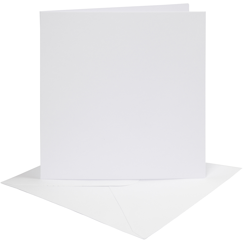 Kort Creativ Company og Konvolutt Kortstr 15,2x15,2 cm Konvstr 16x16 cm 4 sett/1 Pk
