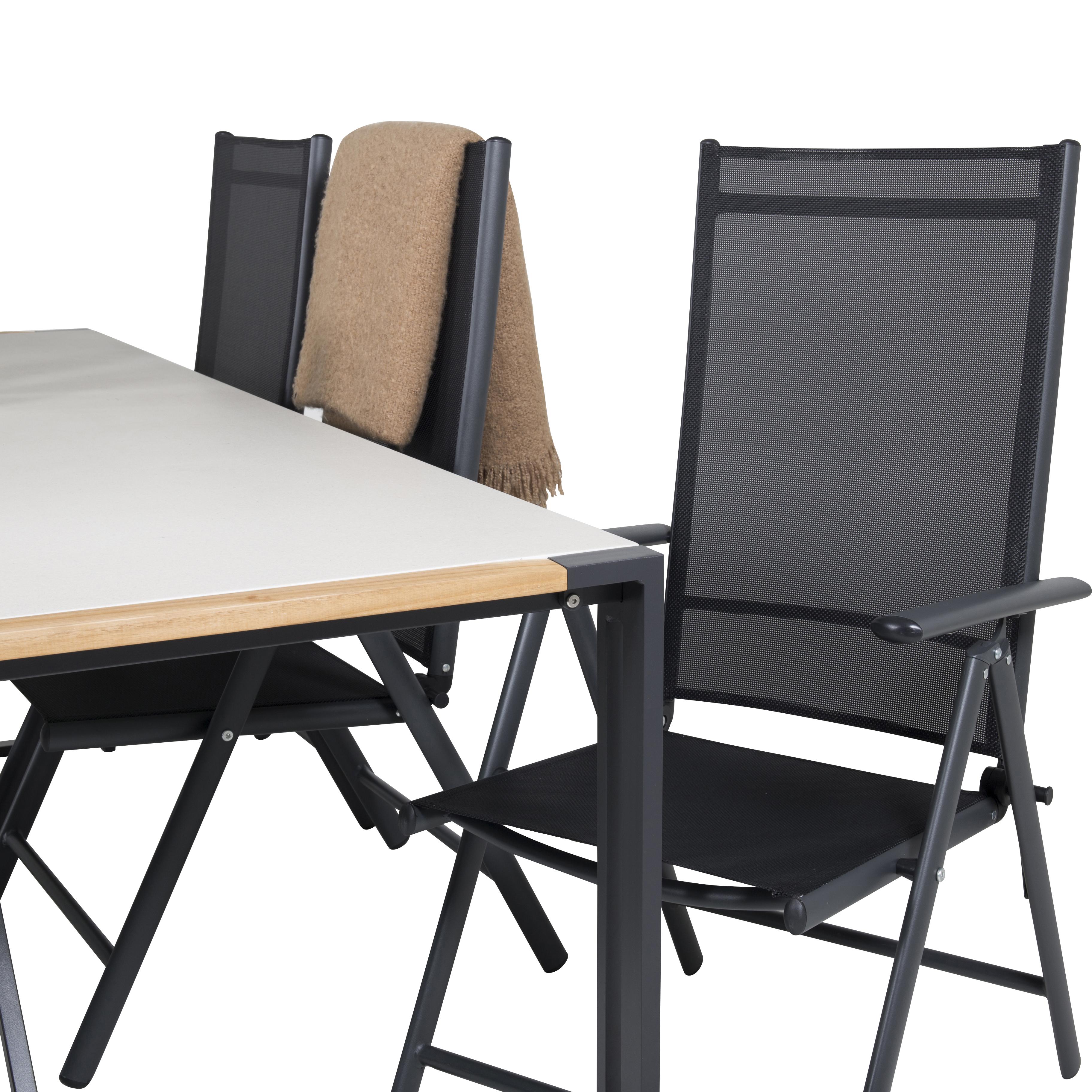 Spisegruppe Venture Home tily 200 med 6 Bront Stoler