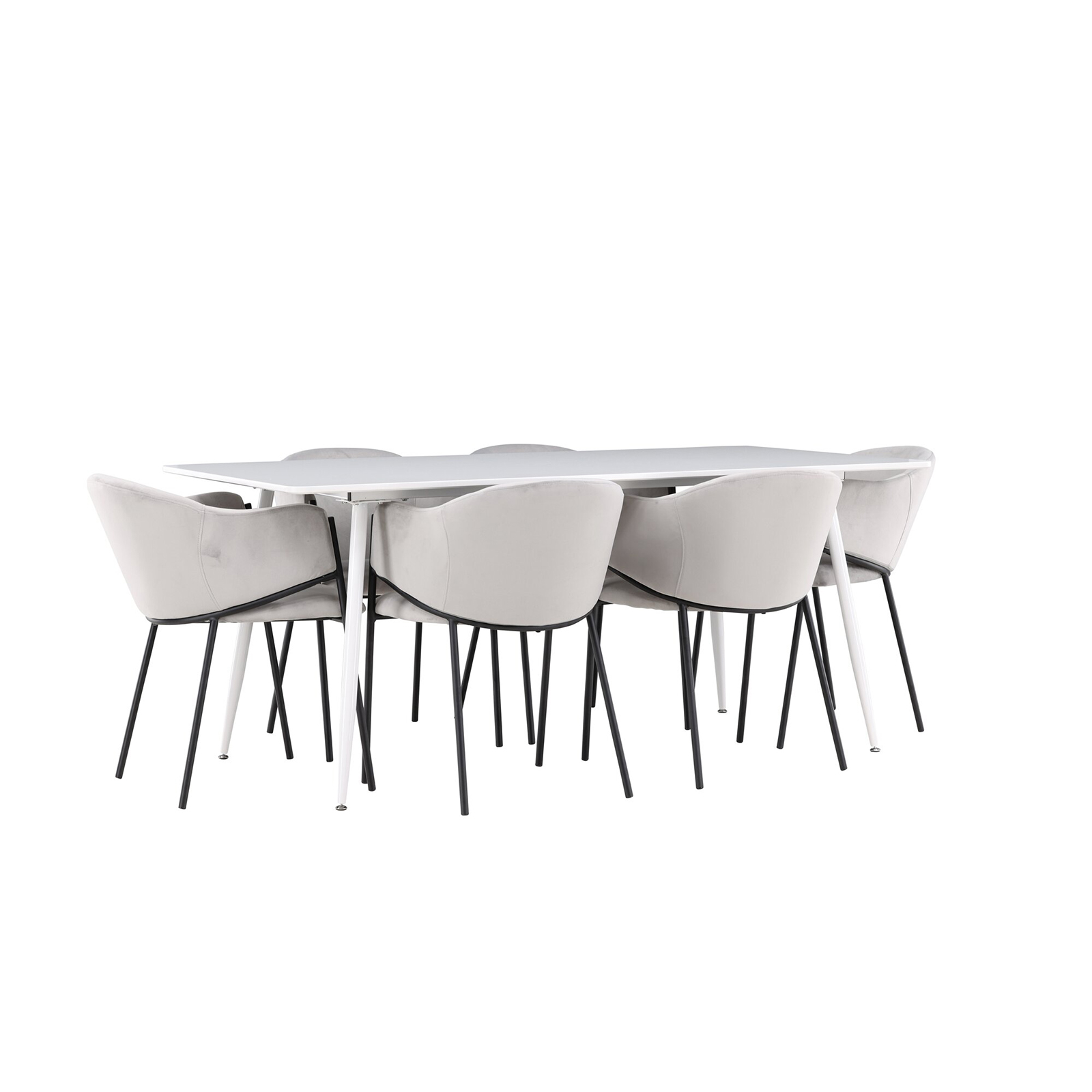 Spisegruppe Venture Home Silar 180 med 6 stk Evelina Stoler