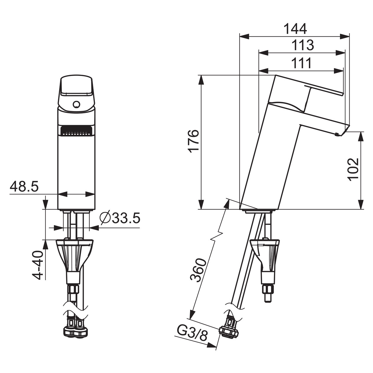 Servantbatteri Oras Stela 4810F med Strålesamler