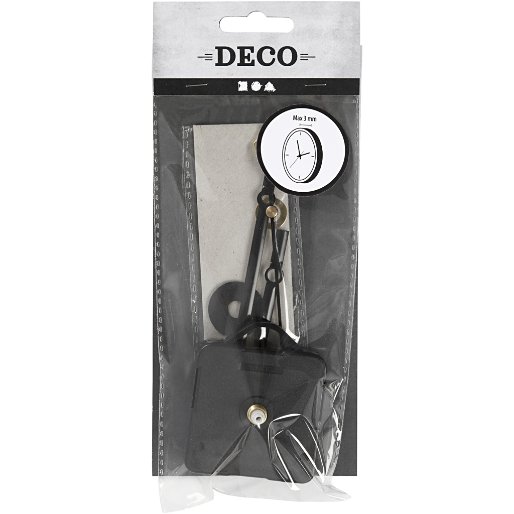 Urverk Creativ Company Svart Plate Max 3 mm 1 Set