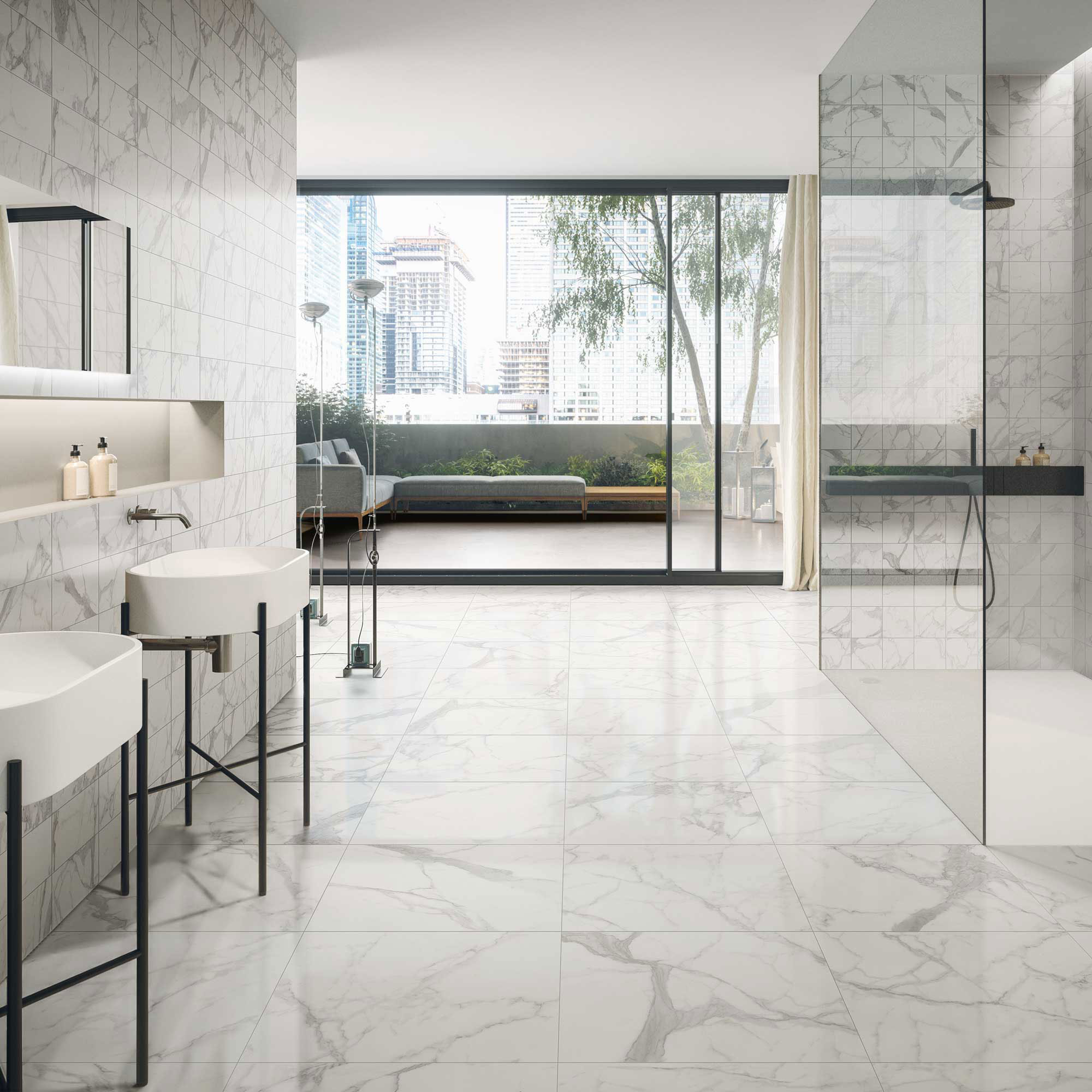 Klinker Ceramiche Keope Elements Lux Calacatta Hvit 60x60 cm
