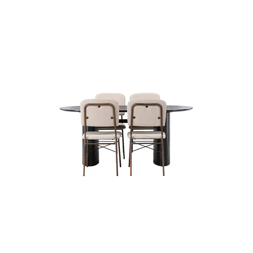 Spisegruppe Venture Home Isolde med 4 stk Seda Stoler