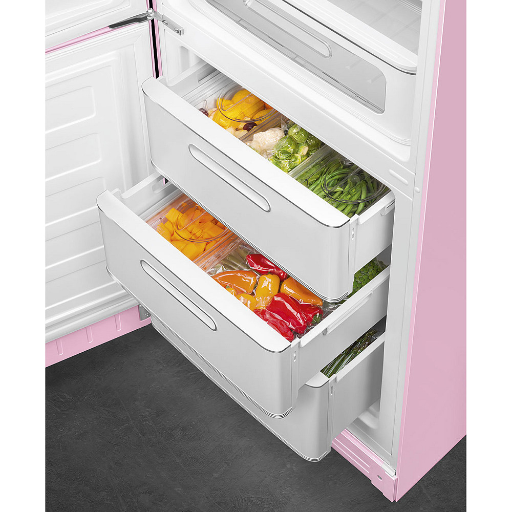 Kombiskap Kjøleskap/Fryser Smeg FAB32LPK6 Rosa 50's Style