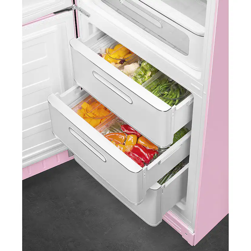 Kombiskap Kjøleskap/Fryser Smeg FAB32LPK6 Rosa 50's Style