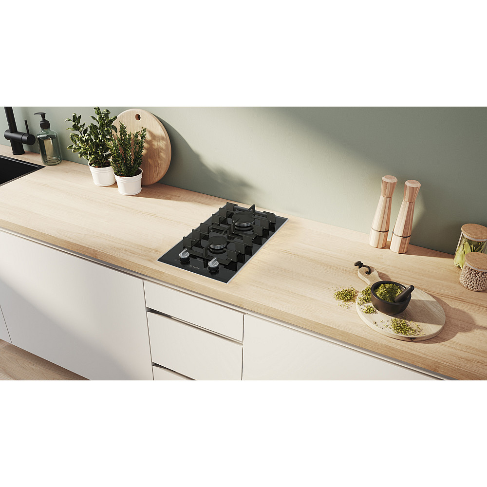 Gasskomfyr Bosch PRB3A6I40 Serie 8 Sort ComfortDesign