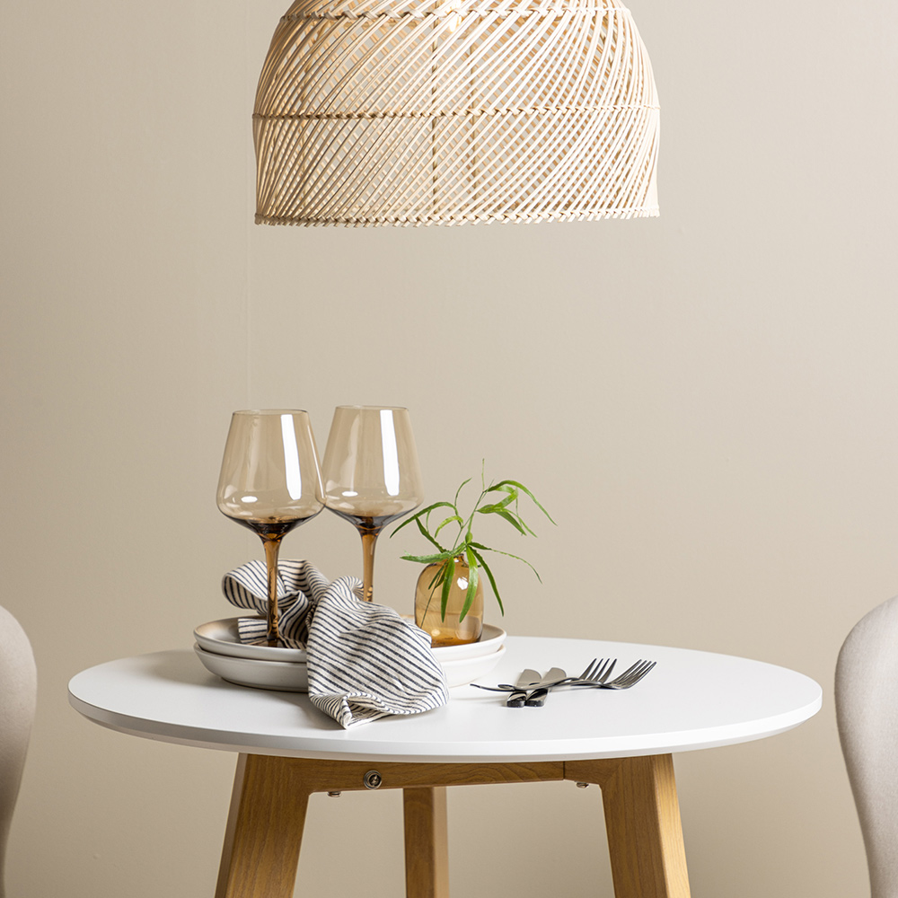 Spisegruppe Venture Home Leonora Ø65 cm med 2 stk Lilja Stoler