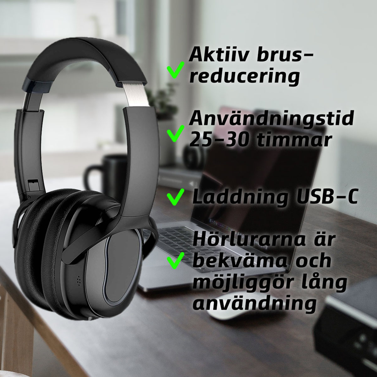 Hodetelefoner Kuura Bass Pro Around-ear Støyreduserende