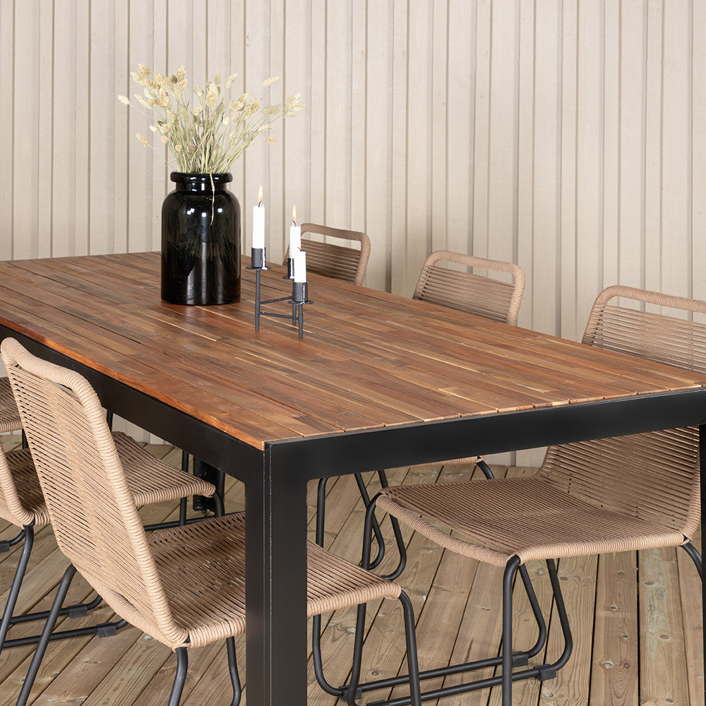 Spisegruppe Venture Home Bois med 6 Levi Stoler