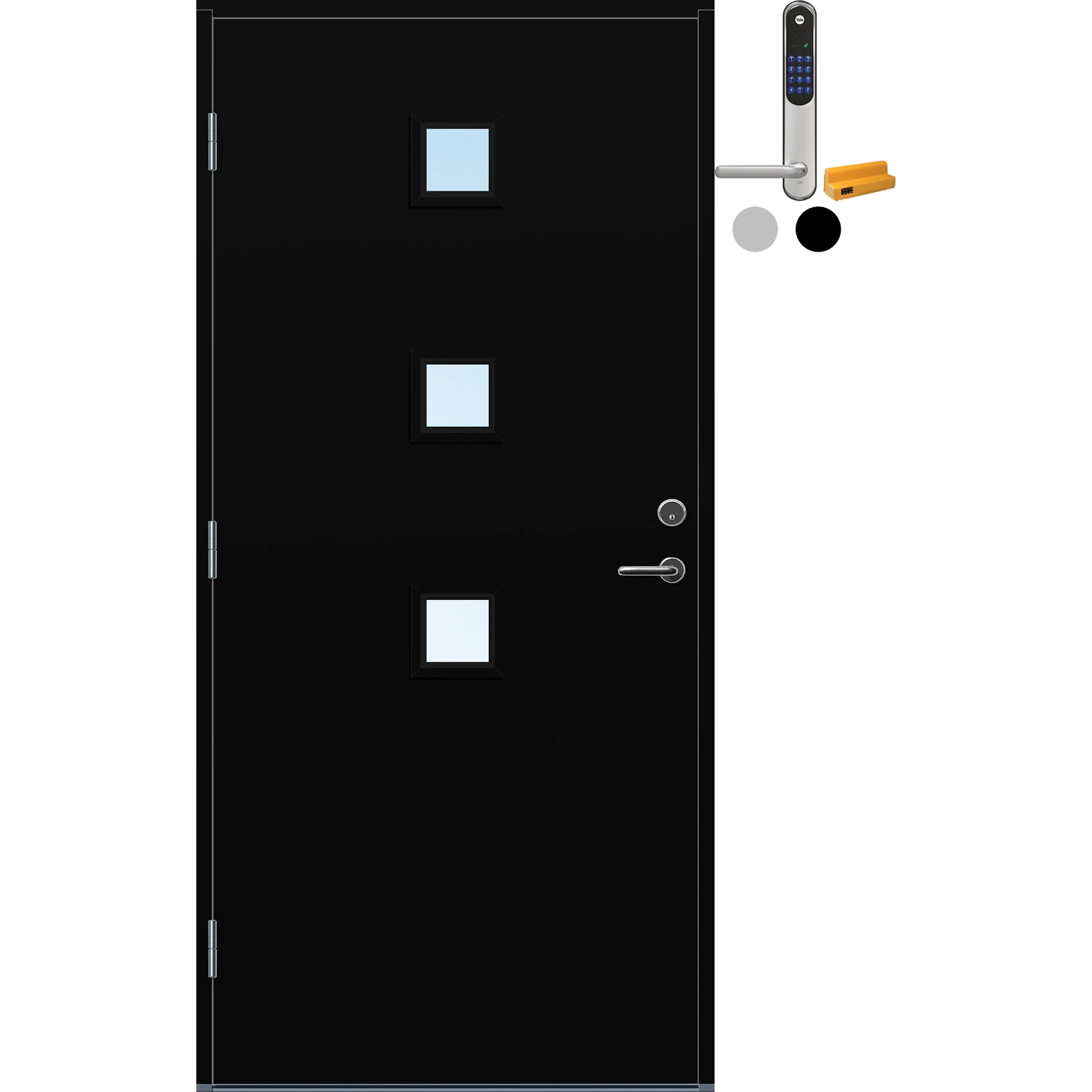 Ytterdør Bygg1 Selje med Yale Doorman Classic Home