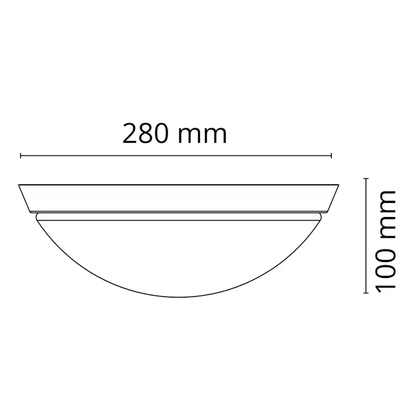 Taklampe SG ARMATUREN Calando 11W 650Lm 3000K IP44 LED