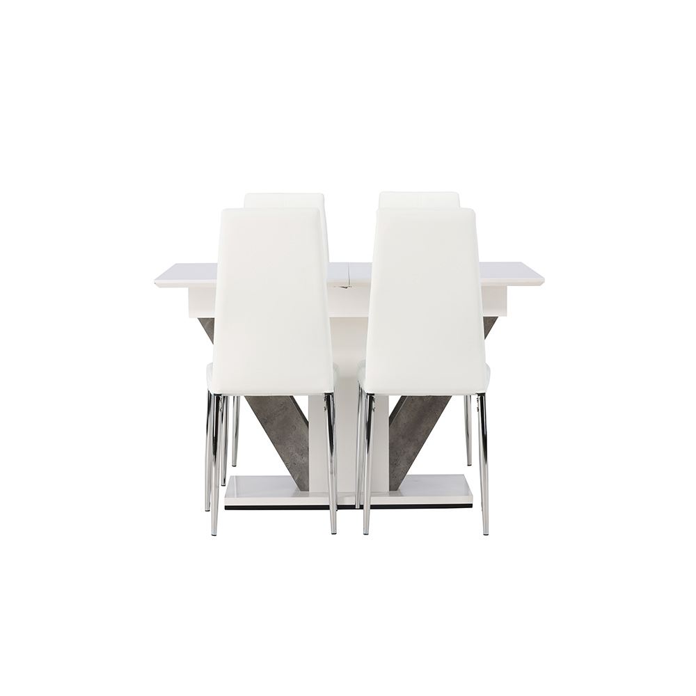 Spisegruppe Venture Home Disa med 4 Pastill Stoler