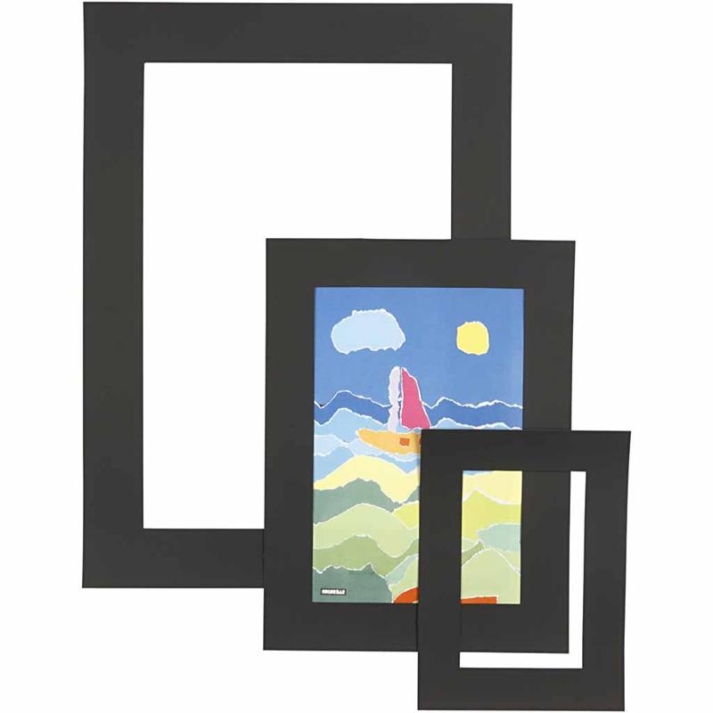 Passepartoutrammer Creativ Company Tykkelse 0,4 mm Svart 75 Stk/1 Pk