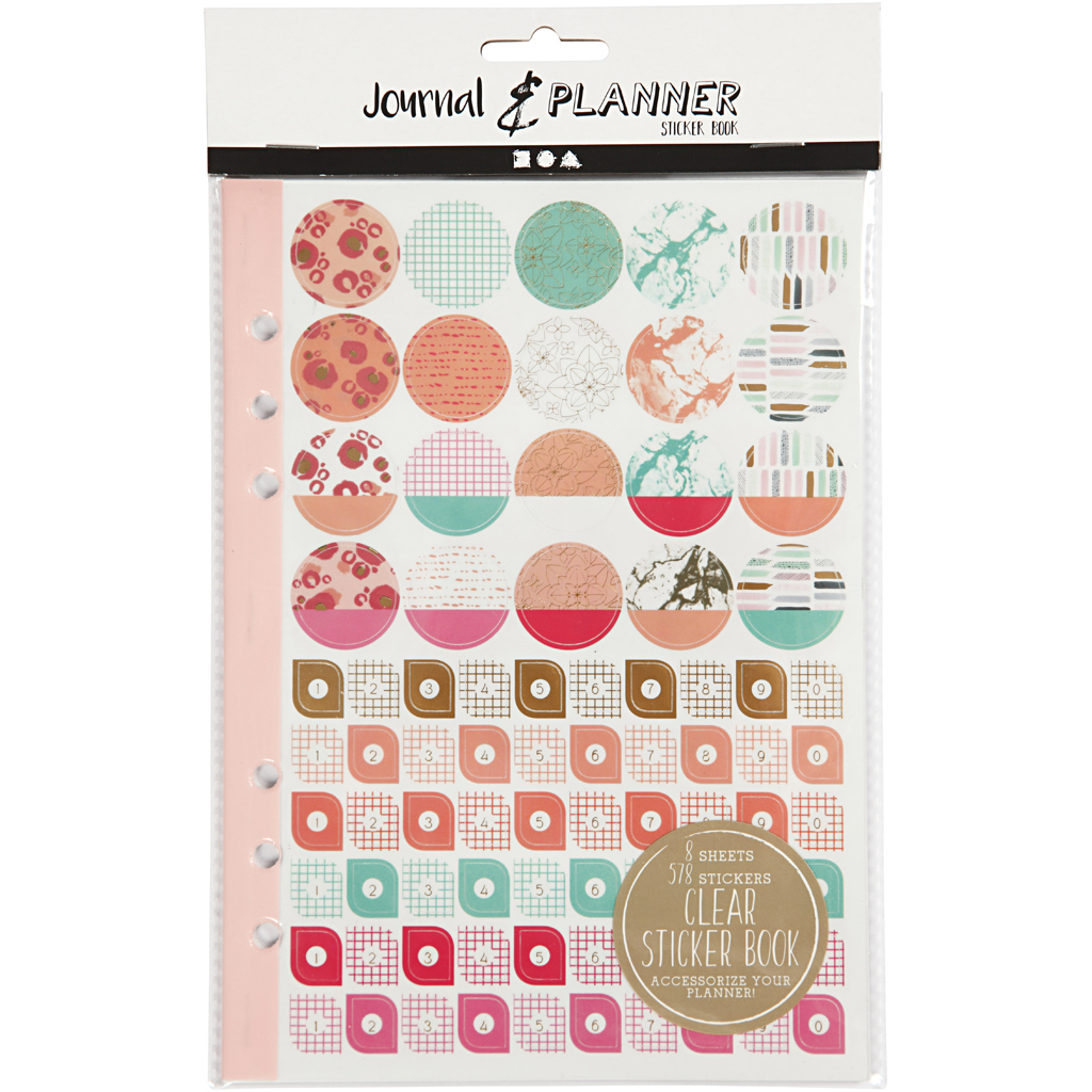 Stickersbok Creativ Company Koral Akvarell A5 1 St/1 Pk