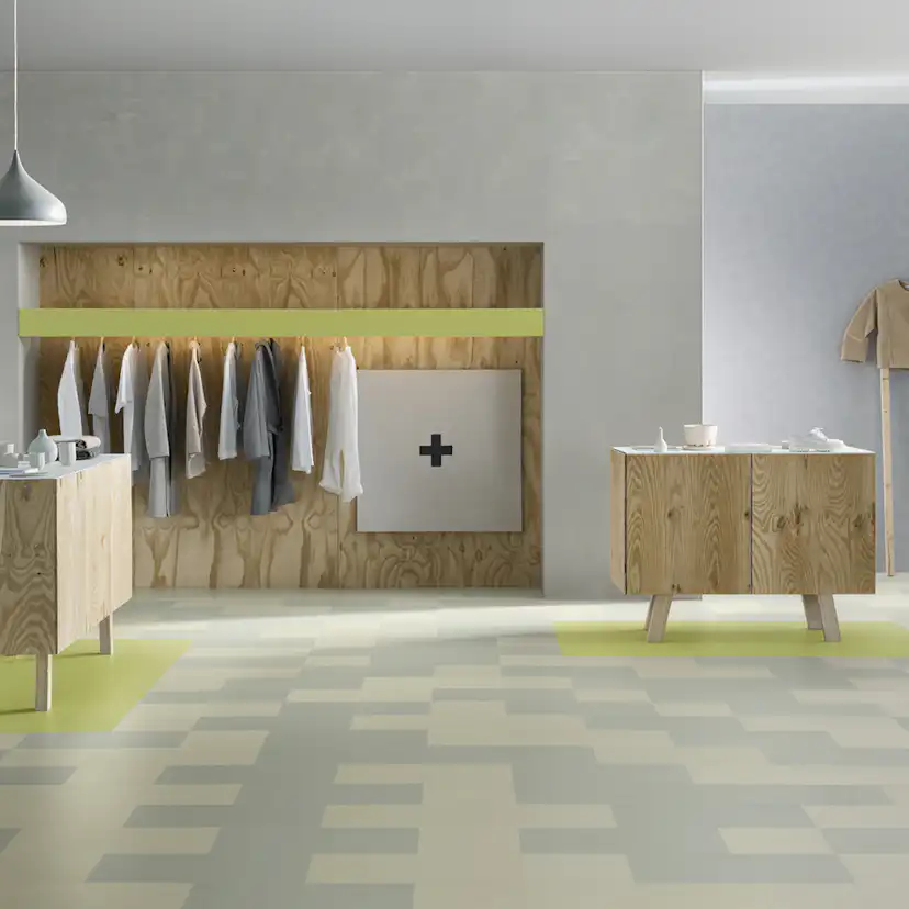 Linoleumgolv Forbo Marmoleum Click Silver Shadow 60x30 cm