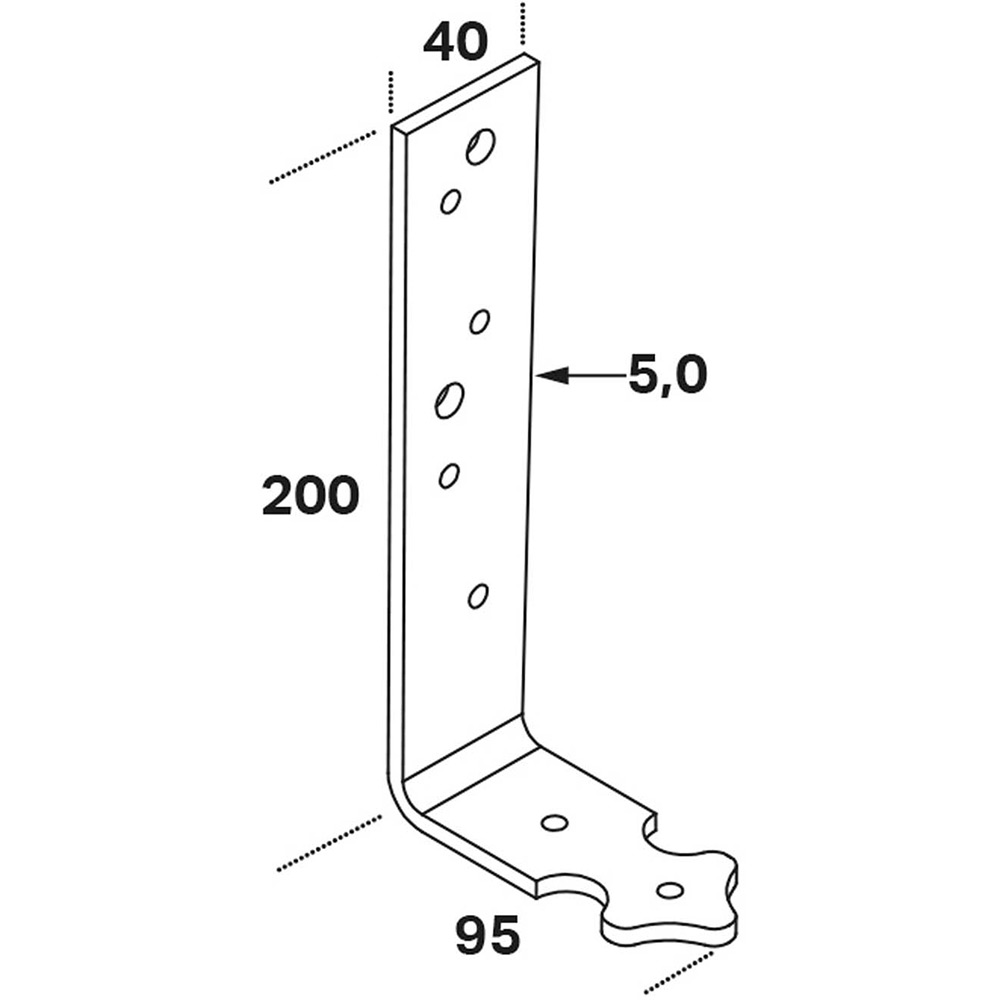 Torvtakskrok Prh 95x200 Sølv, 95x200 mm