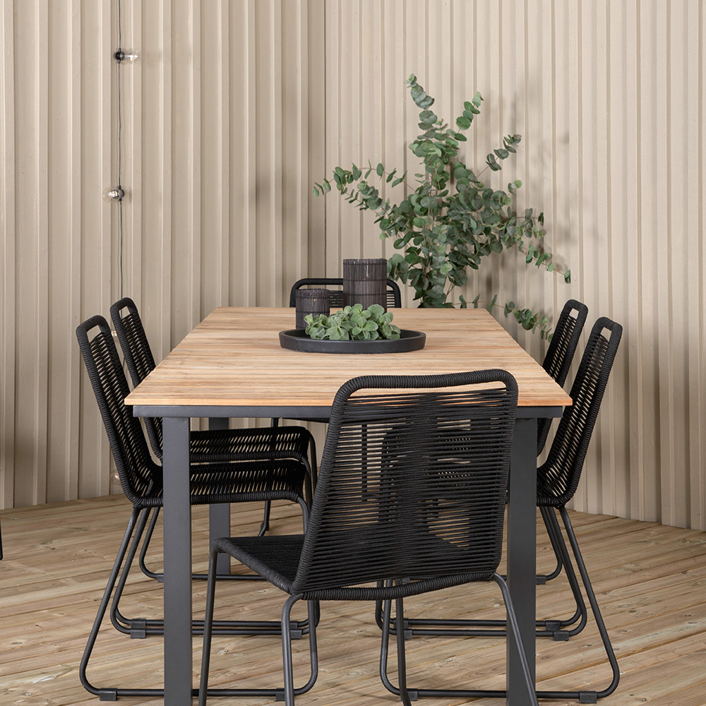 Spisegruppe Venture Home Mendi med 6 Levi Stoler