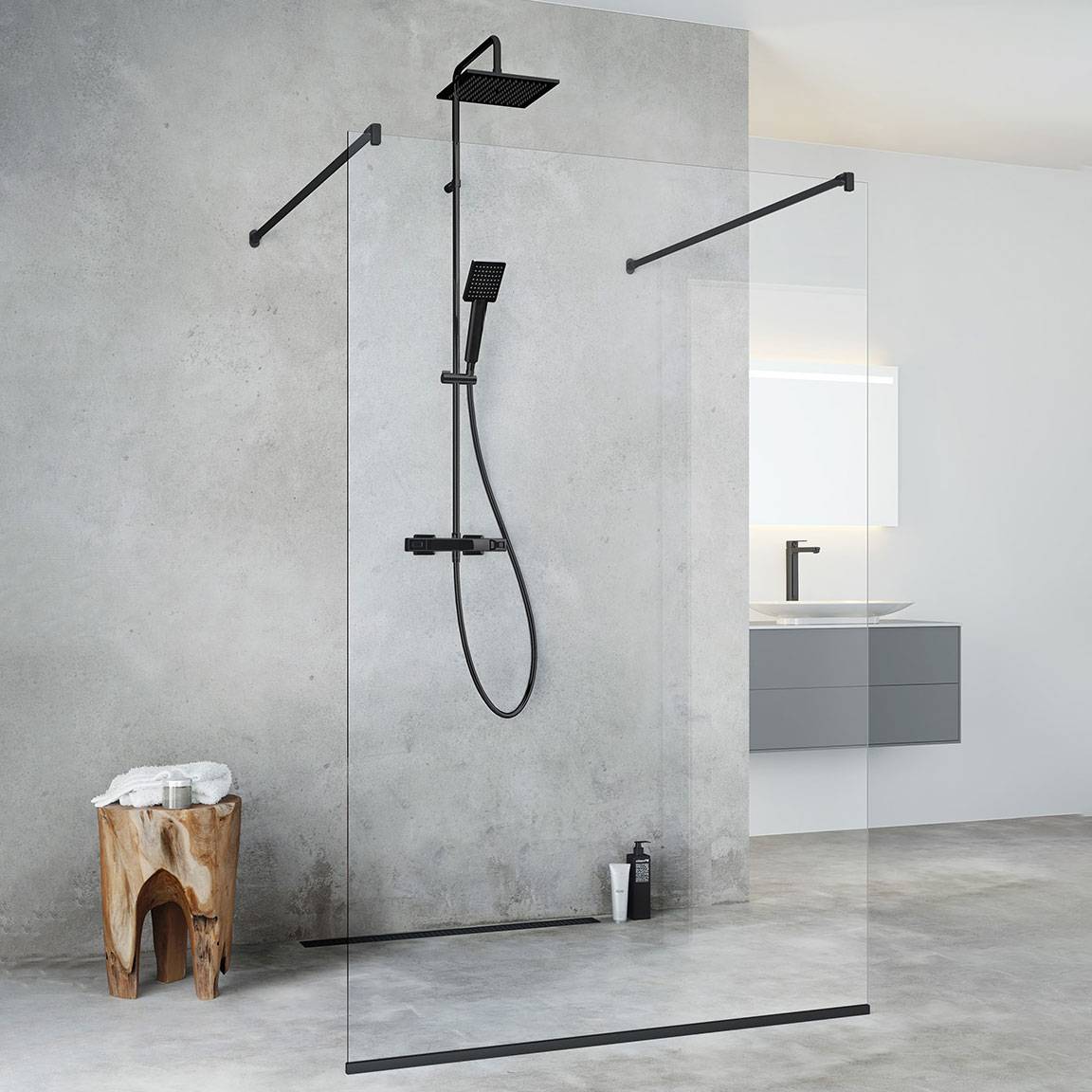 Dusjvegg Hafa Igloo Pro I-WALL Walk-in