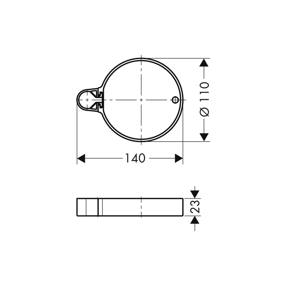 Såpekopp Hansgrohe Casetta C Glidfäste