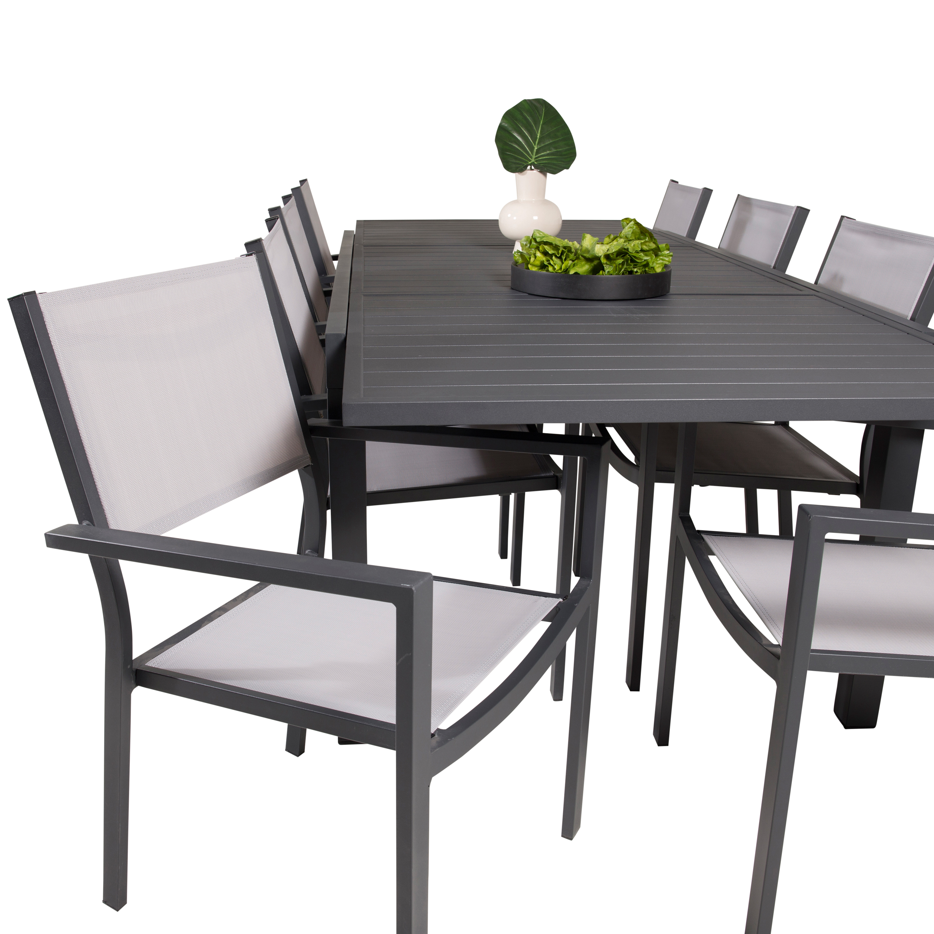Spisegruppe Venture Home Madrid 160/240 med 8 Copacabana Spisestoler
