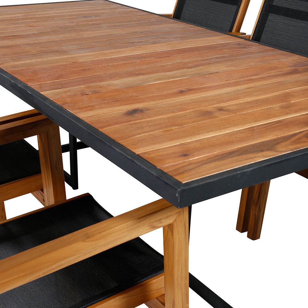 Spisegruppe Venture Home King med 6 Veni Stablebare Spisestoler