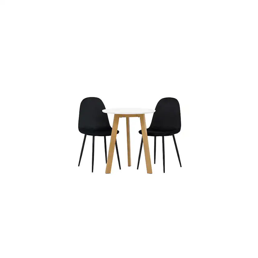 Spisegruppe Venture Home Leonora Ø65 cm med 2 stk Polar Stoler