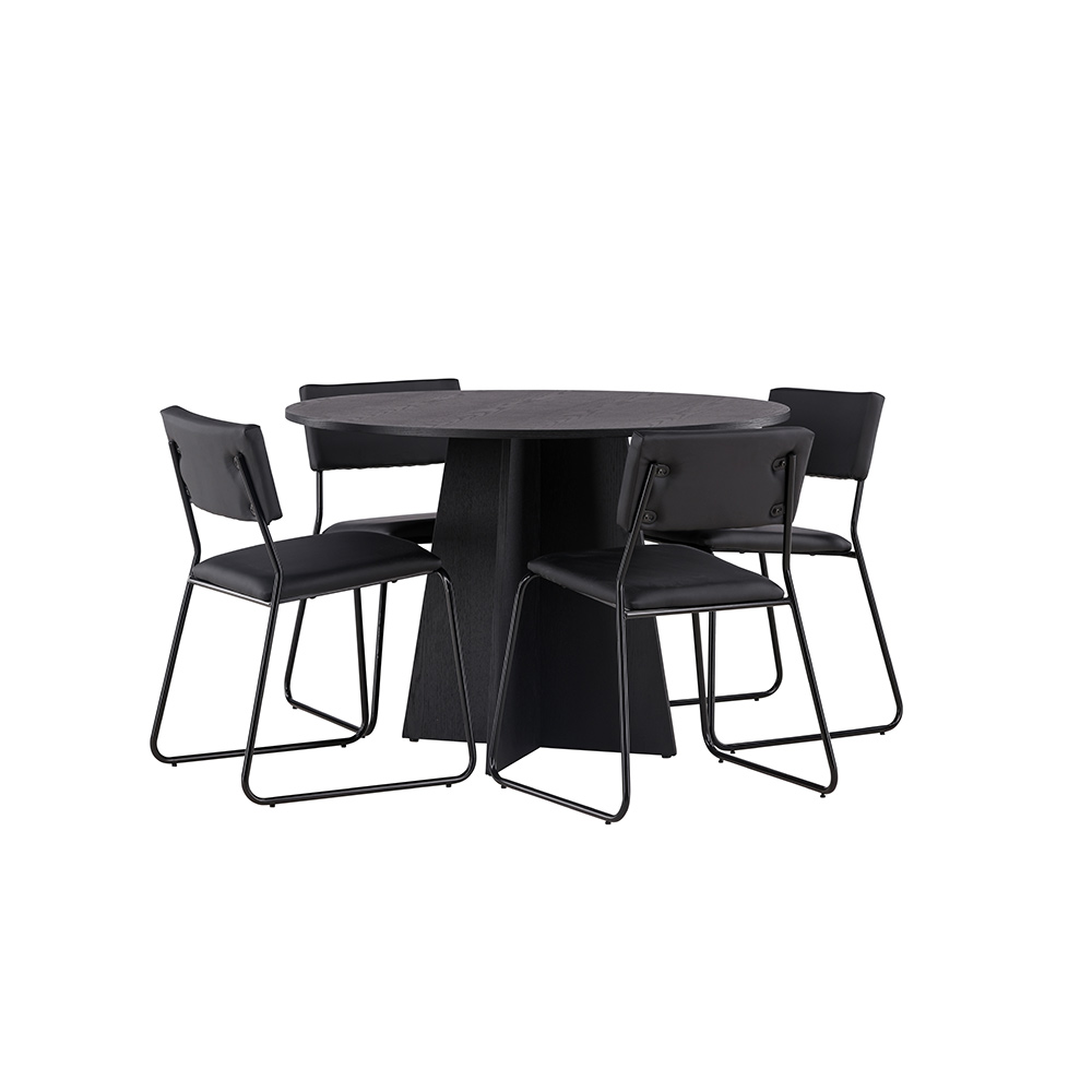 Spisegruppe Venture Home Bootcut Ø110 cm med 4 Kenth Stoler