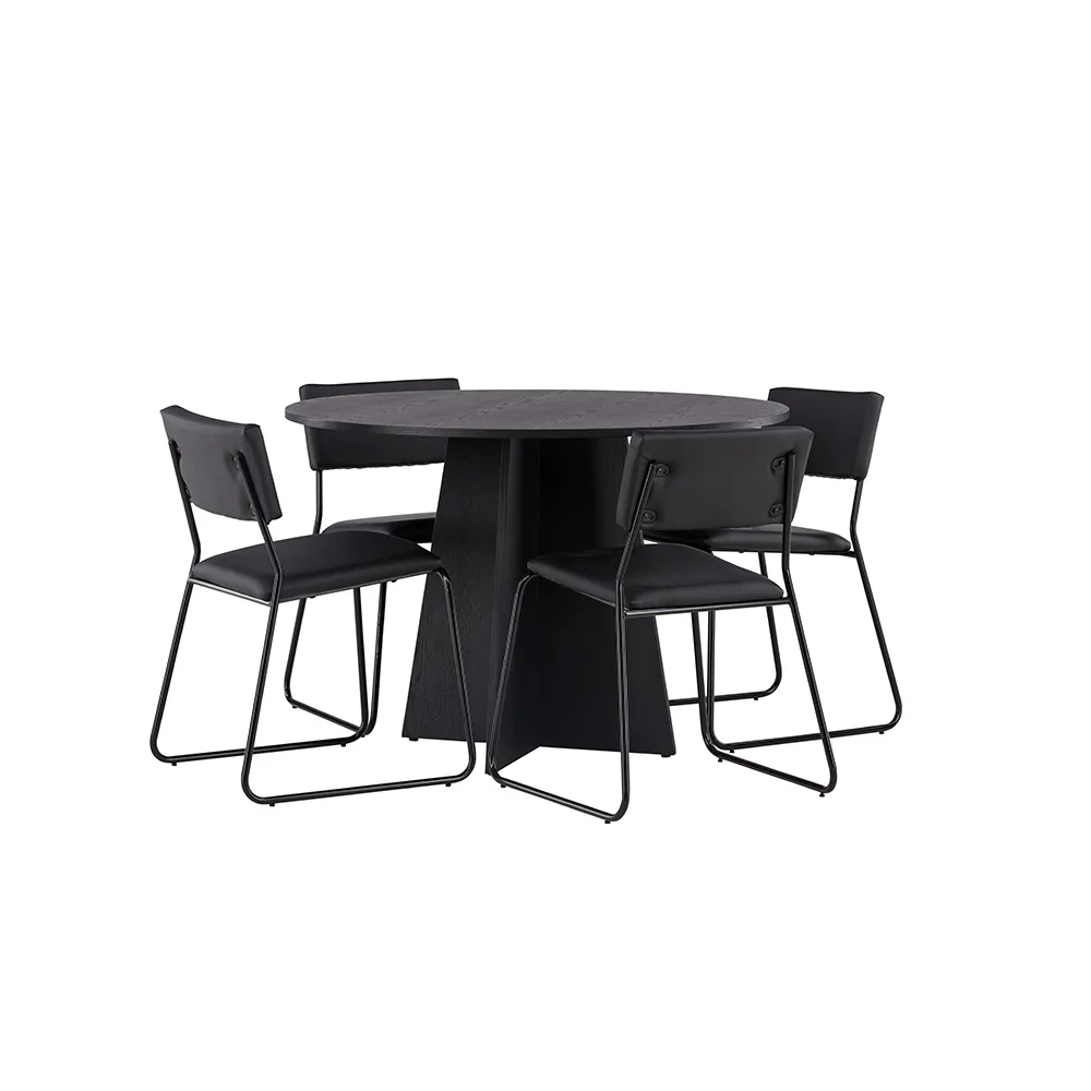 Spisegruppe Venture Home Bootcut Ø110 cm med 4 Kenth Stoler