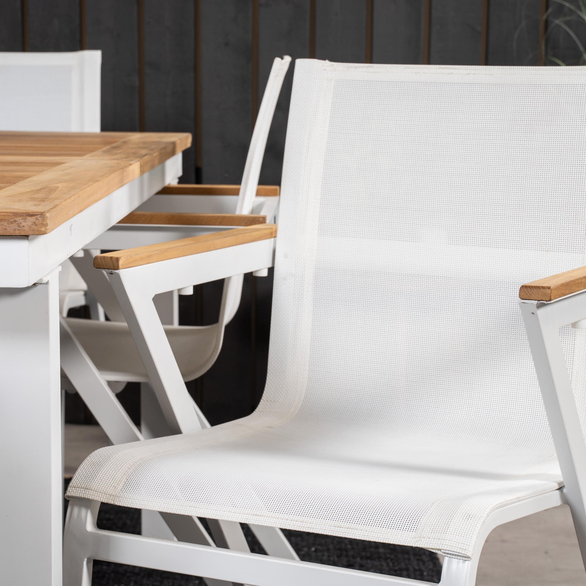 Spisegruppe Venture Home Perla 160/240 med 6 Meya Stoler
