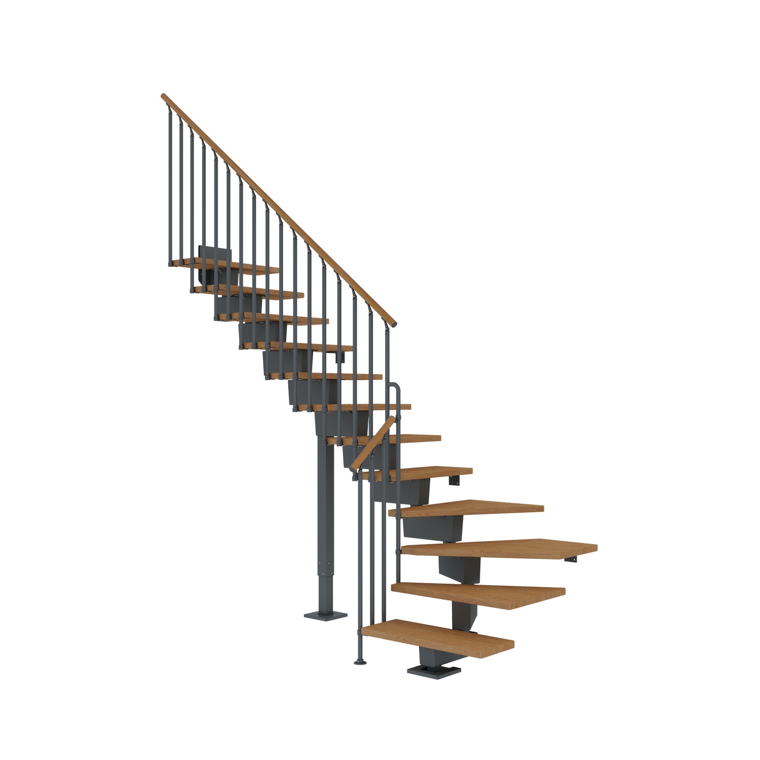 Hovedtrapp Dolle Dubai Eik Oljet 1/4-Sving Classic III