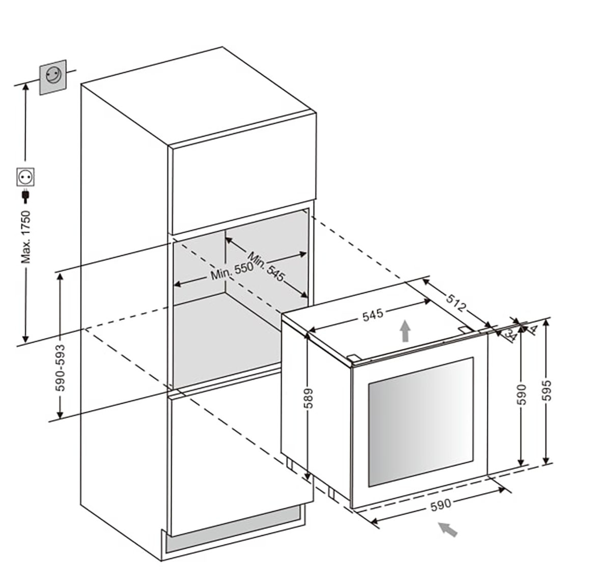 Vinskap mQuvée WineKeeper 25D