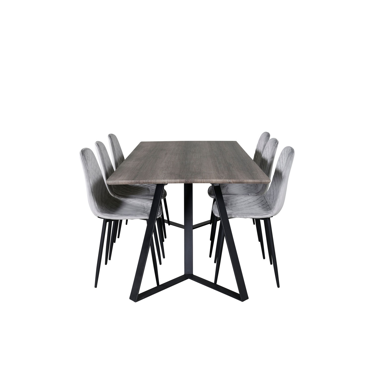 Spisegruppe Venture Home Madde med 6 Phoi Stoler Fløyel